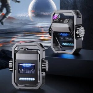 X12 Double Arc Windproof Spinning Electric Lighter
