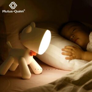 Waggy Puppy Table Lamp Rechargable 1200mAh Night Light Adjustable Brightness