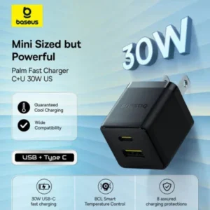 Baseus Palm 30W Fast Charger C+U