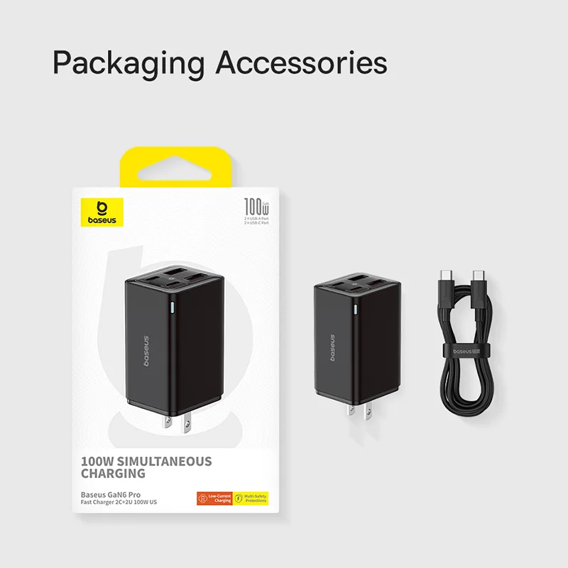 Baseus GaN6 Pro Fast Charger 2C+2U 100W