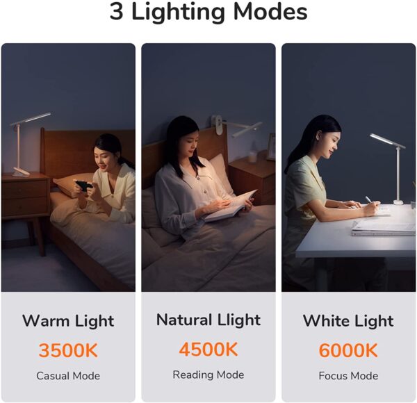JISULIFE LA01 2000mAh Foldable Desk Lamp with Clamp