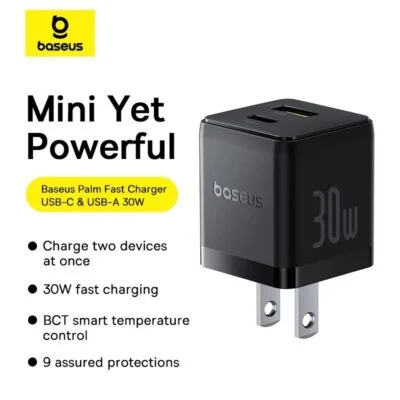 Baseus Palm 30W Fast Charger C+U