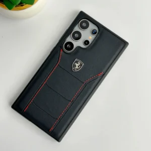 Ferrari Logo Leather Case For Samsung Galaxy S22 Ultra,S23 Ultra,S24 Ultra,S25 Ultra