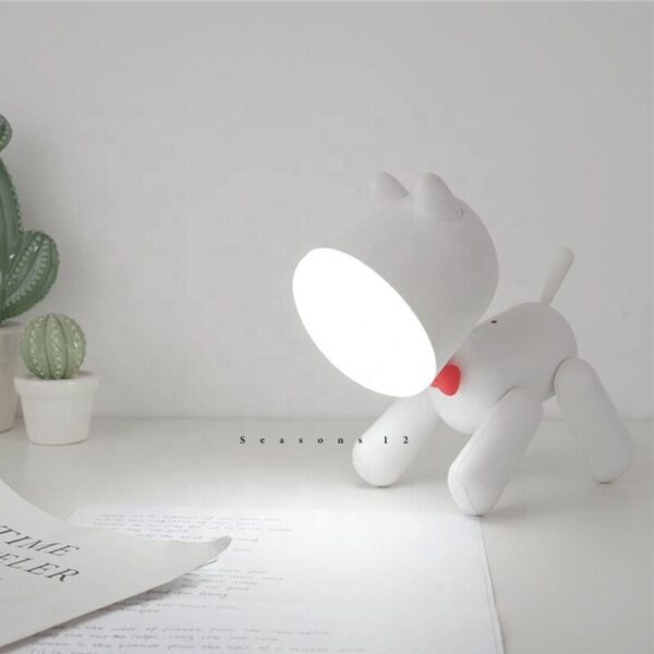 Waggy Puppy Table Lamp Rechargable 1200mAh Night Light Adjustable Brightness
