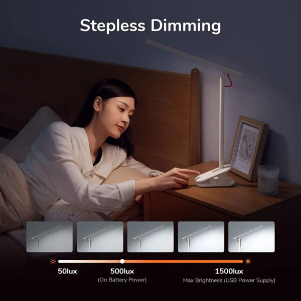 JISULIFE LA01 2000mAh Foldable Desk Lamp with Clamp