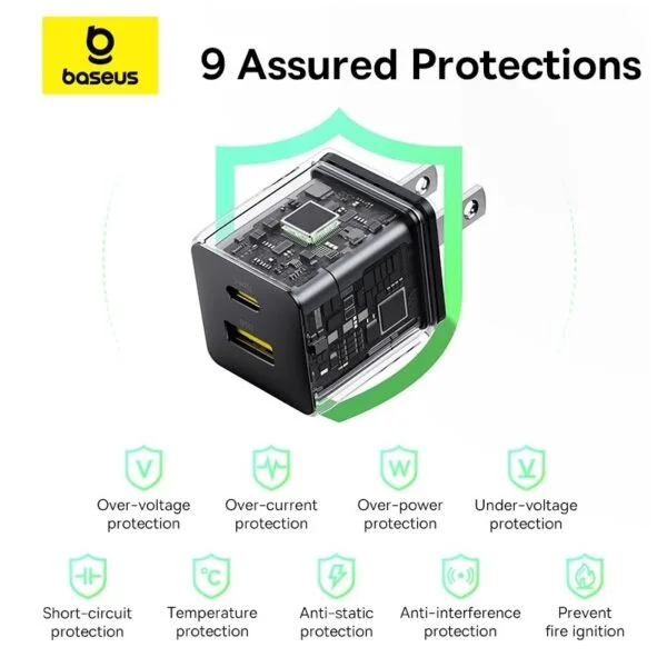 Baseus Palm 30W Fast Charger C+U