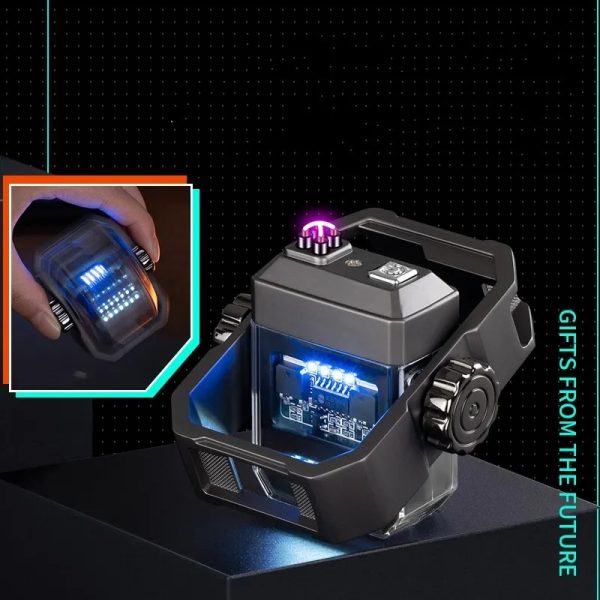 X12 Double Arc Windproof Spinning Electric Lighter