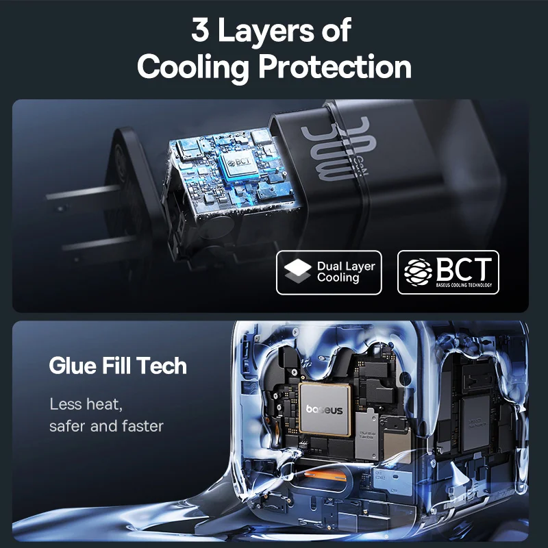 Baseus GaN5S 30W USB-C Port GaN Fast Charger with 100W Charging Cable