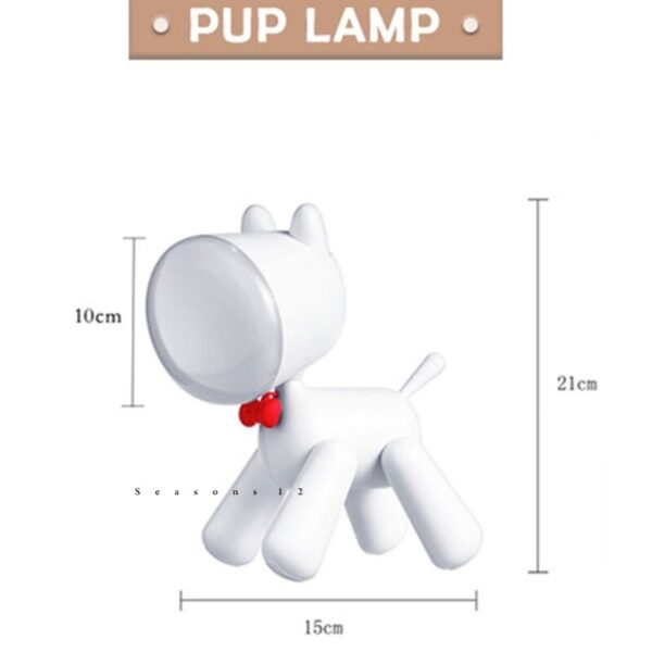Waggy Puppy Table Lamp Rechargable 1200mAh Night Light Adjustable Brightness