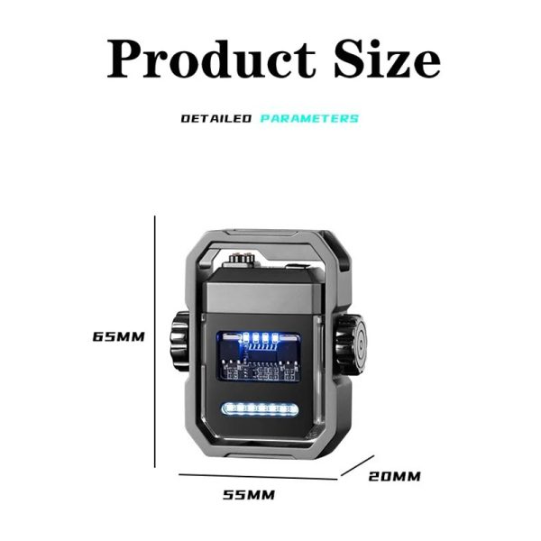 X12 Double Arc Windproof Spinning Electric Lighter