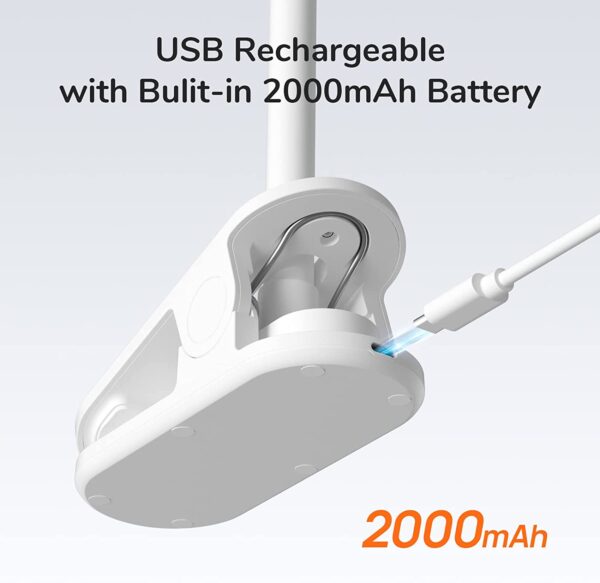 JISULIFE LA01 2000mAh Foldable Desk Lamp with Clamp