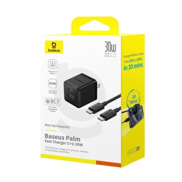Baseus Palm 30W Fast Charger C+U