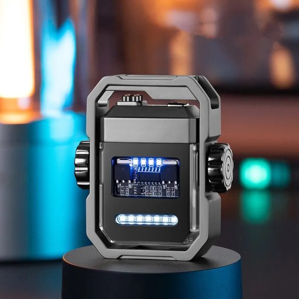 X12 Double Arc Windproof Spinning Electric Lighter