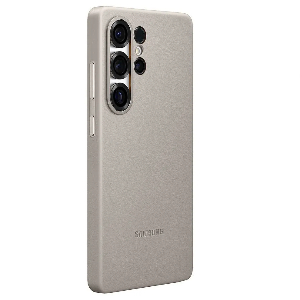 Samsung Galaxy S25 Ultra Kindsuit Leather Back Cover Case – Titanium