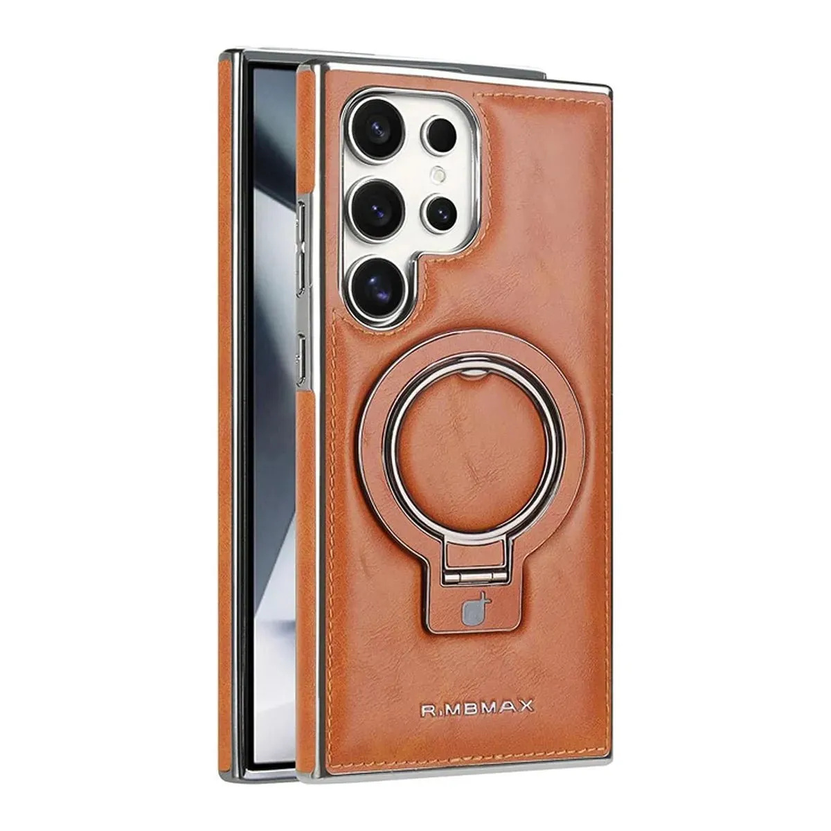 R.MBMAX Premium PU Leather MagSafe Stand Case For Samsung Galaxy S25 Ultra | S24 Ultra