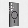 Wavy Pattern Anti-Slip Bumper Magnetic Wireless Charging matte Case for Samsung Galaxy S24 Ultra,S25 Ultra