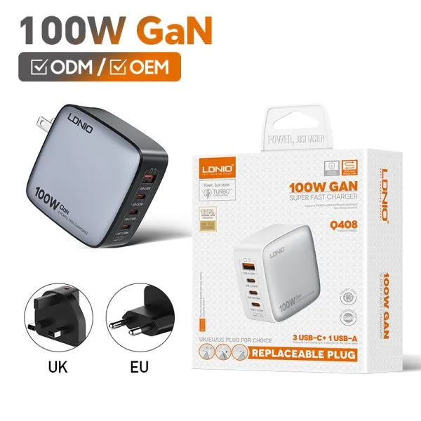 Ldnio Q408 100W GaN Super Fast Charger