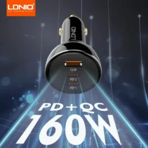 LDNIO C102 160W 3 Ports USB-C Car Charger