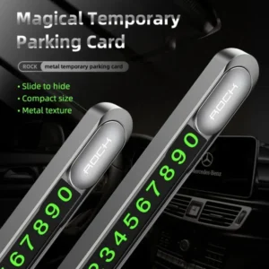 ROCK Metal Temporary Parking Card Number