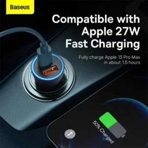 Baseus Golden Contactor Max 60W Dual Fast Charger Car Charger
