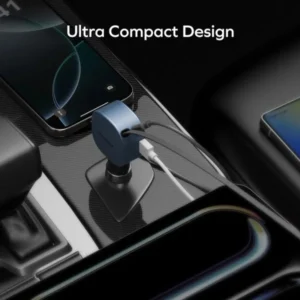 Car Charger With Built-In Retractable Cable