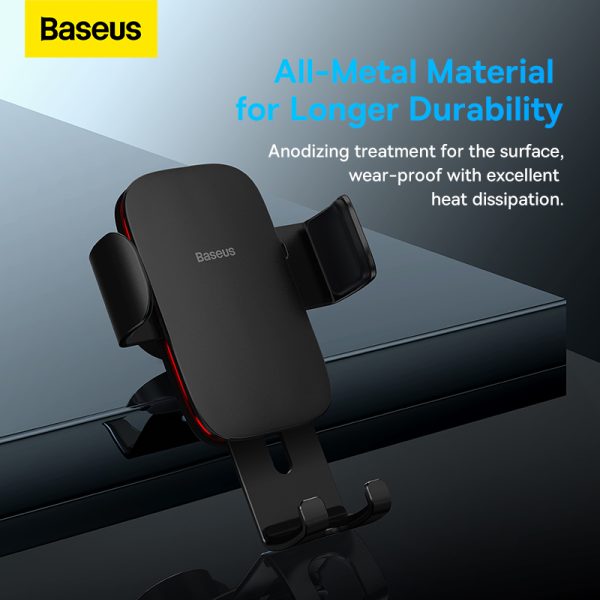 BASEUS Metal Age II Gravity Car Mount Auto Clamp 360 Degree Rotation Phone Holder