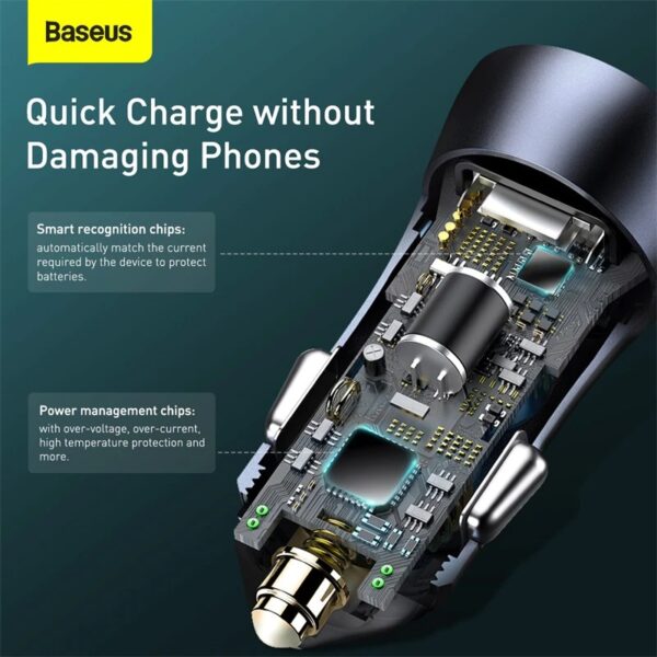 BASEUS Golden Contactor Pro Dual Port U+C 40W Fast Car Charger