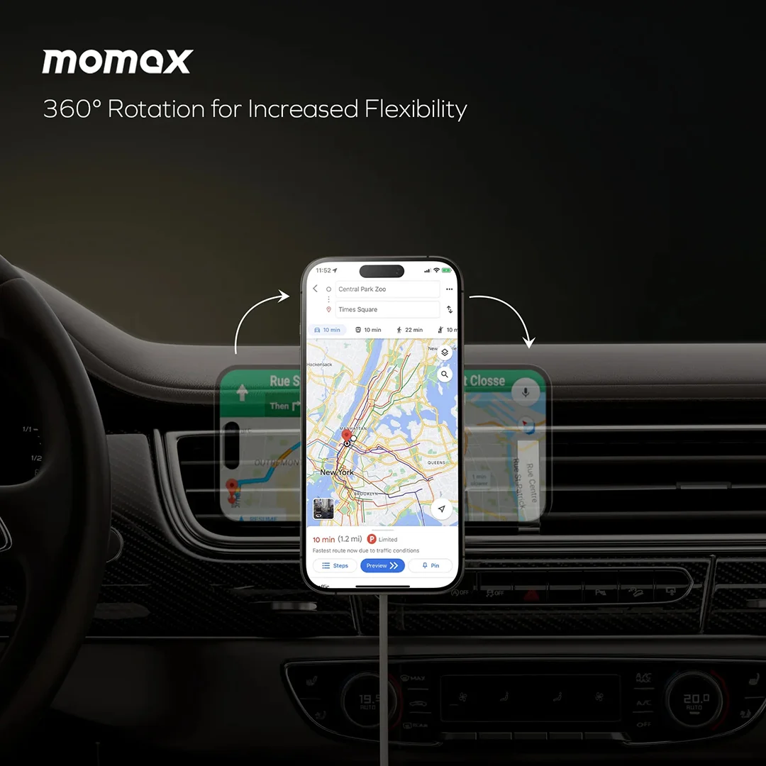 Momax Q2.Mag 15W Magnetic Wireless Charging Car Mount