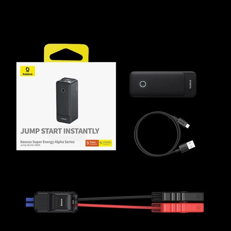 Baseus Super Energy Alpha Series Jump Starter 600A Portable Compact Car Emergency Start Power